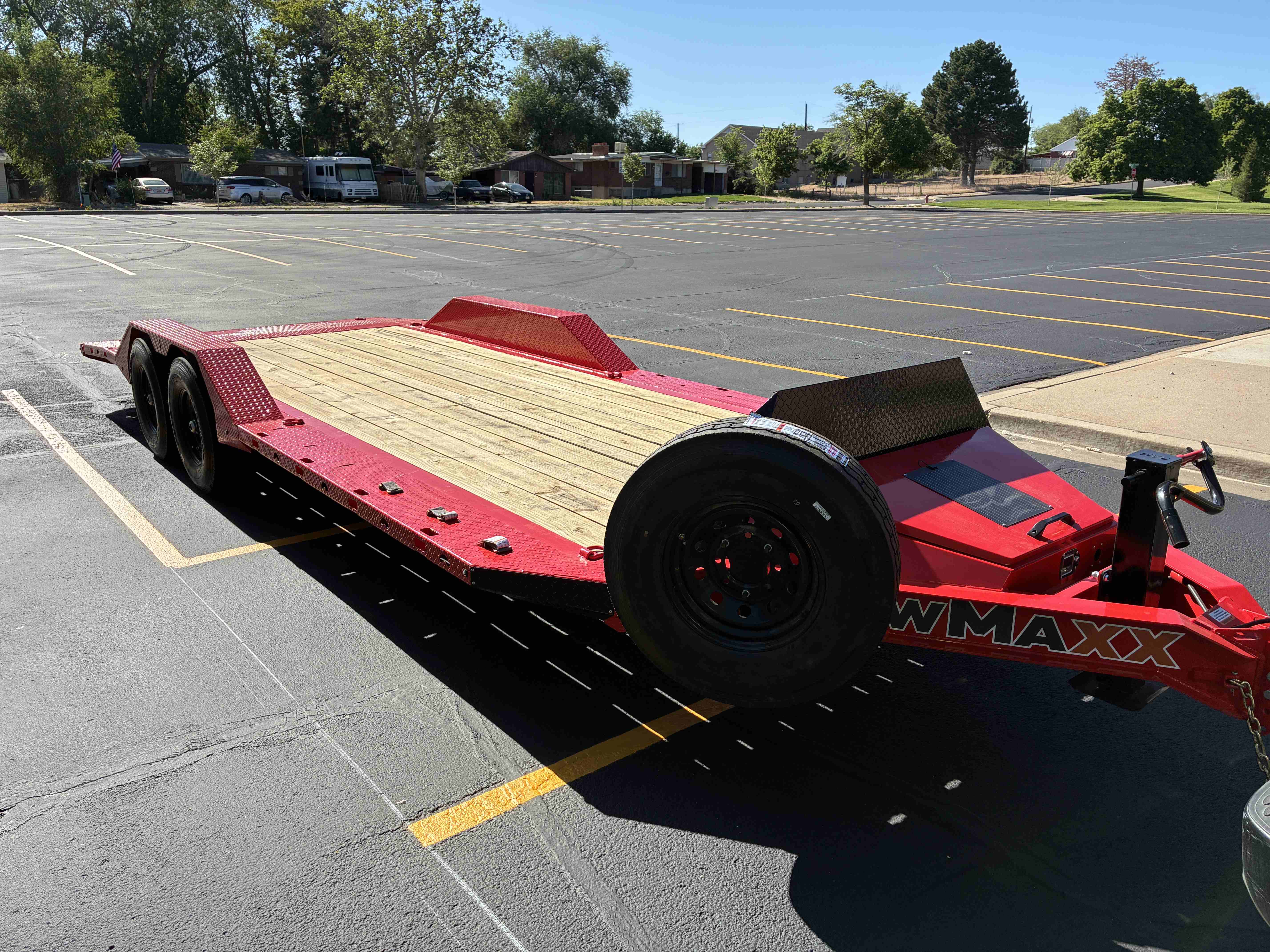 Red Rawmaxx trailer for rent in Layton, Utah - Ace Rentals quality trailer fleet